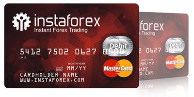 Carta bancaria di debito di InstaForex